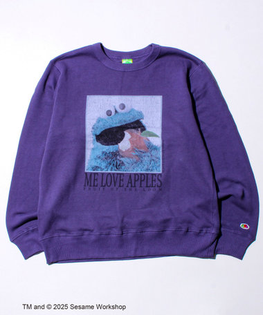 【SESAME STREET × FOTL】クッキーモンスター 甘編み裏毛スウェット