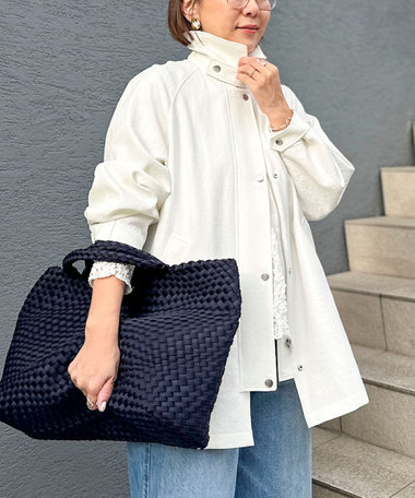 ウォッシャブルエアーツイルステンカラーハーフコート