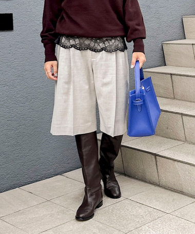 ウォッシャブル2タックハーフパンツ