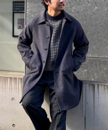 《ビジカジ対応》尾州ビーバーステンカラーコート 25AW