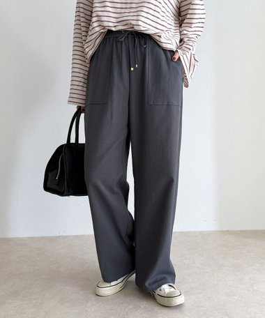 【接触冷感×UVカット/マルチ機能】ドライオックスセミワイドイージーパンツ