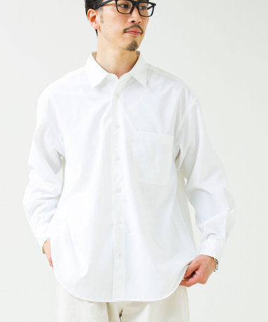 【ニューベーシック】ワッシャーポプリンシャツ ロングスリーブ