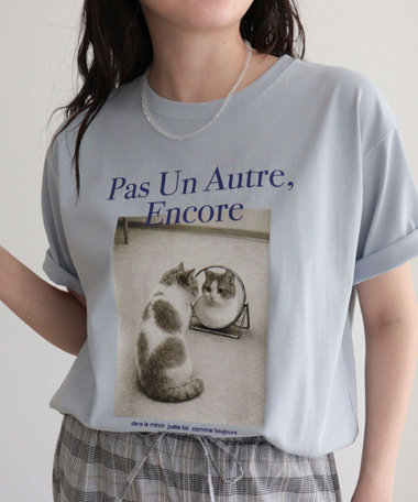 【UVカット/接触冷感】CATフォトＴシャツ
