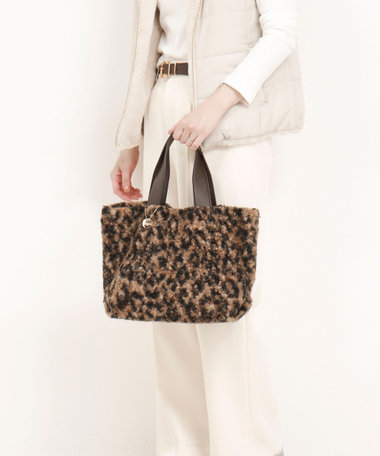 アニマル柄ボアトートバッグ