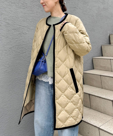 【TAION×LIMONTA】別注ベロアパイピングロングダウン