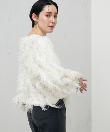 新品未使用品 ノーリーズ モヘア混 プルオーバー ニット オフ