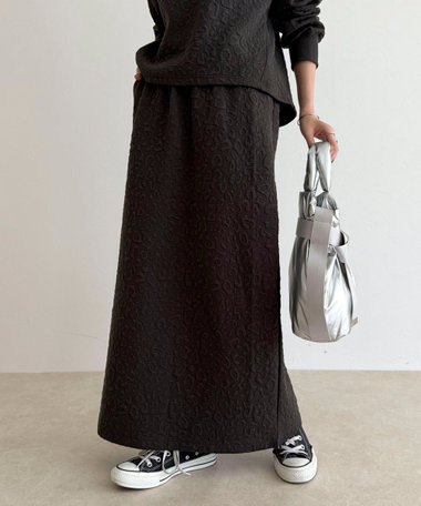 ［WEB限定 SPECIAL PRICE！］《セットアップ対応》レオパードジャガードスカート