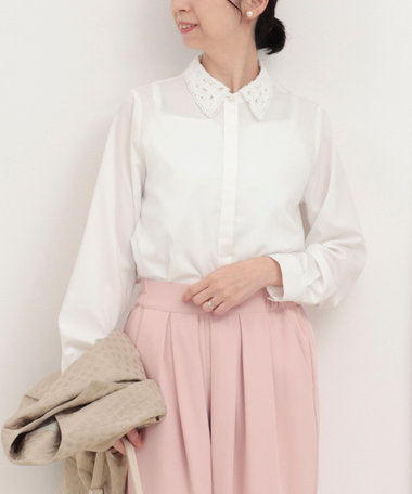 ポリブロード取り外し衿2WAYシャツ