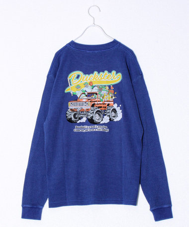 【Duckster/ダックスター】ヴィンテージ調ワッフルロンT
