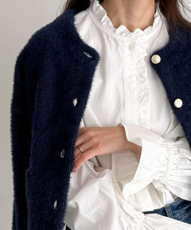 フリルデザインシャツ