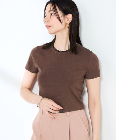 《手洗い可能/アンサンブル対応》マルチファンクション総針半袖プルオーバー