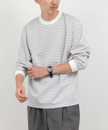超長綿シルケットボーダーTシャツL/S 26AW