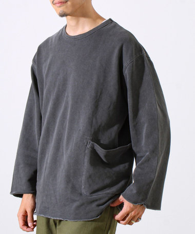 【秋の一枚着にちょうどいい】9分袖ダブルポケットプルオーバー