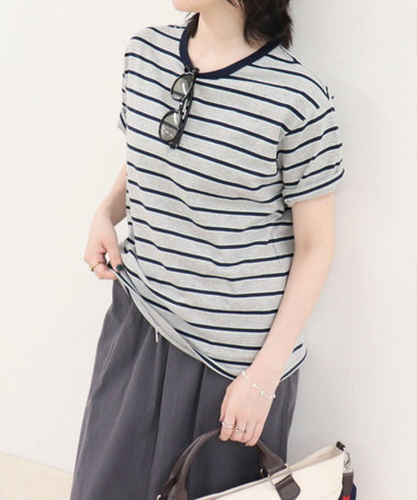 【汗ジミ軽減】ボーダーTシャツ