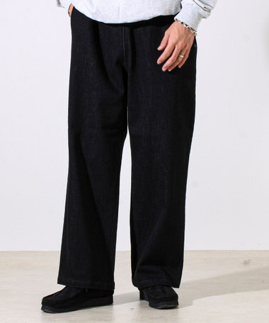 【シーズンレス/ストレスフリーな穿き心地】ワイドストレッチデニムパンツ