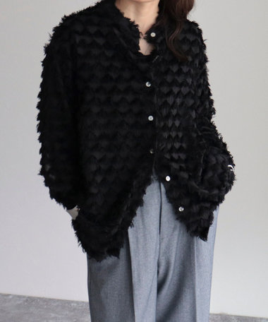 ISSEY MIYAKEフリンジニットコクーンパンツ ブラック 有り難う