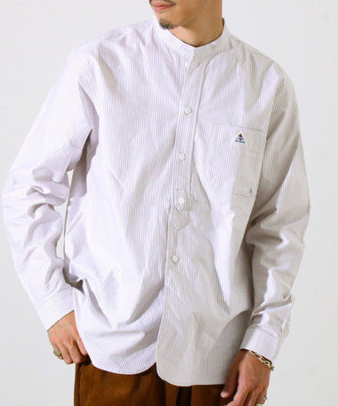 【シーズンレス】【GEVACO】オックスバンドカラーシャツ