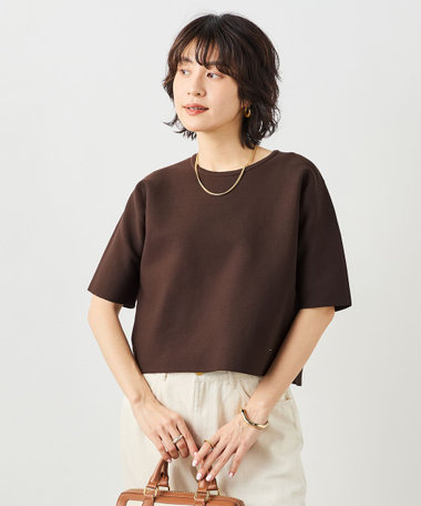 《手洗い可能》ホールガーメントニットＴ