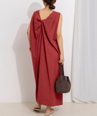 【WEB限定】ウォッシャブルバックツイストドレス