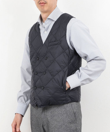 《ビジカジ対応》【TAION/タイオン】W-BREASTED SNAP BUTTON DOWN GILET 25AW