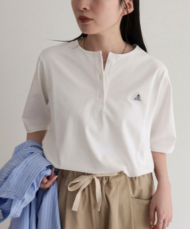 【GEVACO/ゲバコ】別注レディースヘンリーネックTシャツ
