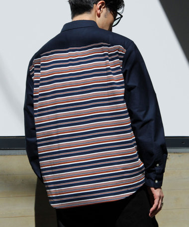 【フレブル刺繍】ボタンダウン コンビシャツ