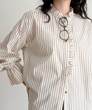 フリルデザインシャツ