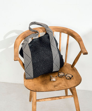 ラメテープワンハンドルトートバッグ