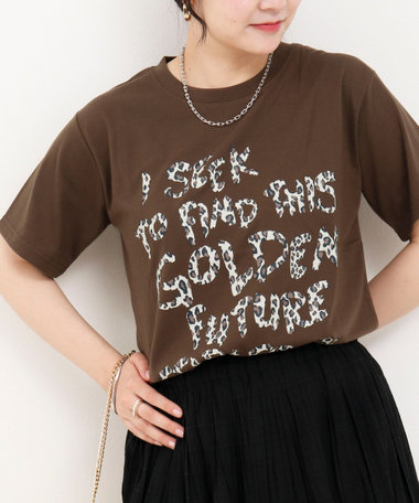 ヒョウ柄ロゴTee