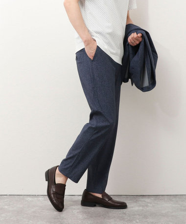 《ビジカジ/セットアップ対応》《接触冷感》4wayストレッチ　イージーパンツ