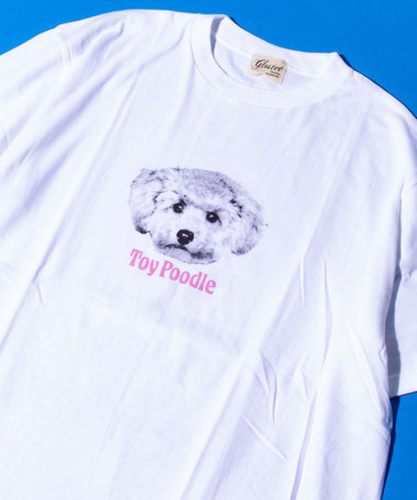 ［WEB限定 TIME SALE！］【GLOSTER/グロスター】DOG&CAT 犬猫プリントTシャツ