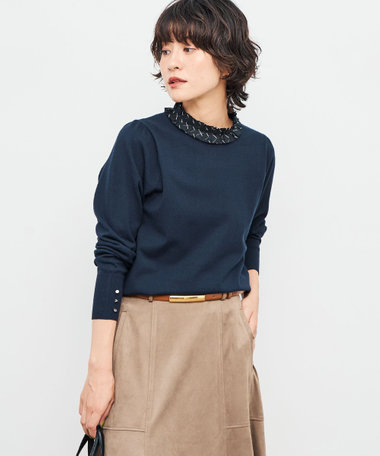 【新品】ノーリーズ ペプラム プルオーバー ニット マゼンタ ピンク 手洗い可 ニット|トップス|NOLLEY'S(ノーリーズ)|NOLLEY'S MALL