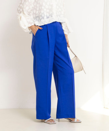 ウォッシャブルドライツイルワイドパンツ