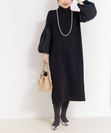 【MARILYN MOON/マリリーンムーン】14gwool 2way sleeve one-piece