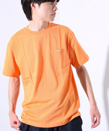 ［WEB限定 TIME SALE！］【GLOSTER/グロスター】オープンエンド天竺フレブルポケT クルーネックTシャツ