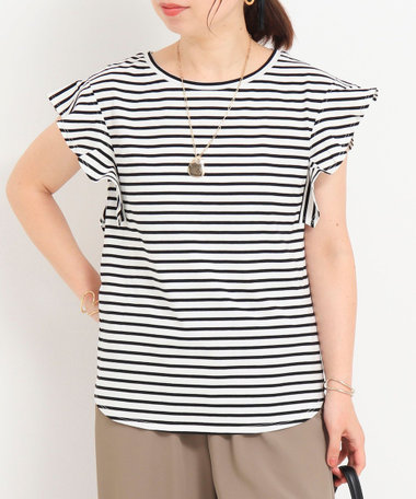 TC天竺袖フリルTシャツ