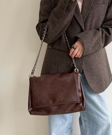 キルト柄チェーンバッグ