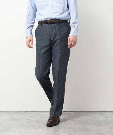 《ビジカジ/セットアップ対応》 カラミストレッチ　サイドゴムスラックス