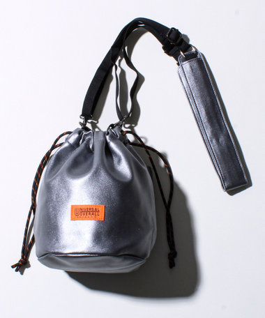 【UNIVERSAL OVERALL】ECO レザー巾着 ショルダーバッグ