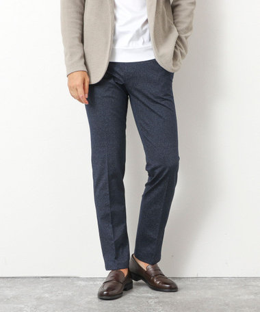 《ビジカジ対応》ハイゲージ 撚り杢 ツイルスリムフィット 25AW