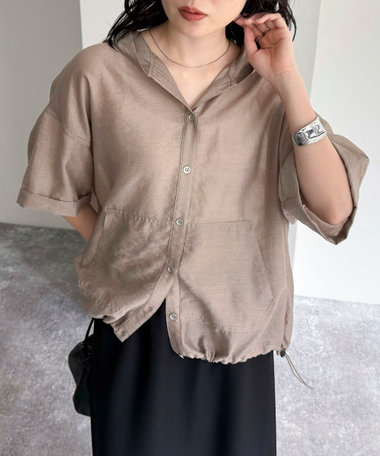 【夏の定番アイテム】シアーフーディハーフスリーブシャツ