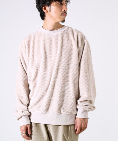 【とろける暖かさ】パイナップルフリースクルーネックスウェット