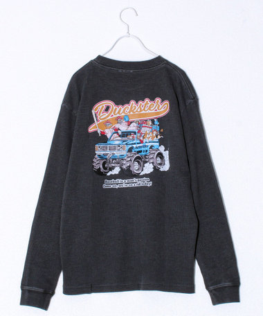 【Duckster/ダックスター】ヴィンテージ調ワッフルロンT