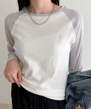 シアーラグランロンＴシャツ