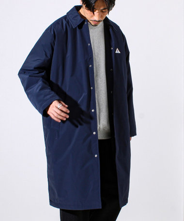 新品タグ付きノーリーズウールコートネイビー濃紺38 ノーカラーコート(38サイズ ベージュ系): レディース