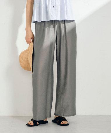 【接触冷感】ドライタンブラーセミワイドイージーパンツ