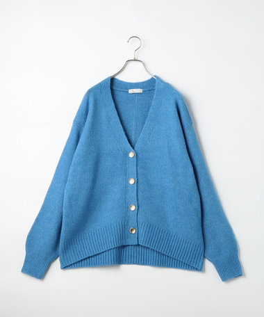 【新色追加】ヤクライクＶネックワイドカーディガン