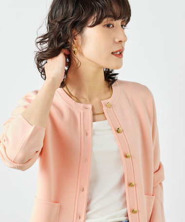 《手洗い可能》ビオグレースミラノリブジャケット