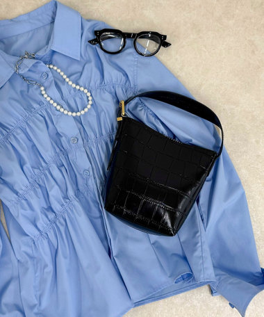 型押しバケツミニショルダーバッグ