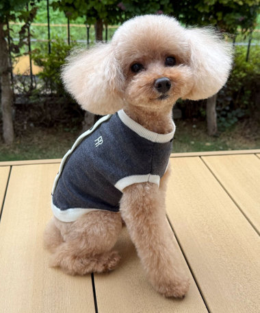 【FR PETS】FR刺繍ハート釦ニットプルオーバー